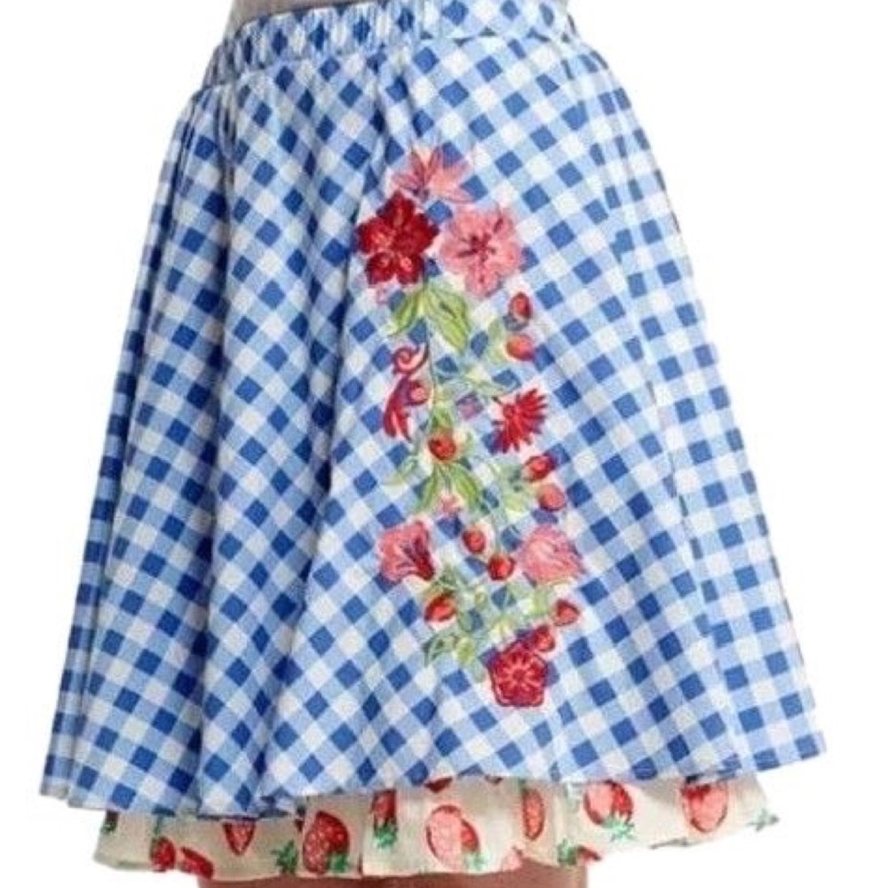 Blue and pink dutch apple Matilda Jane skirt NWT